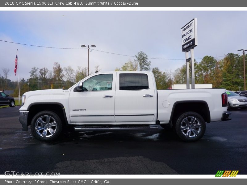 Summit White / Cocoa/­Dune 2018 GMC Sierra 1500 SLT Crew Cab 4WD