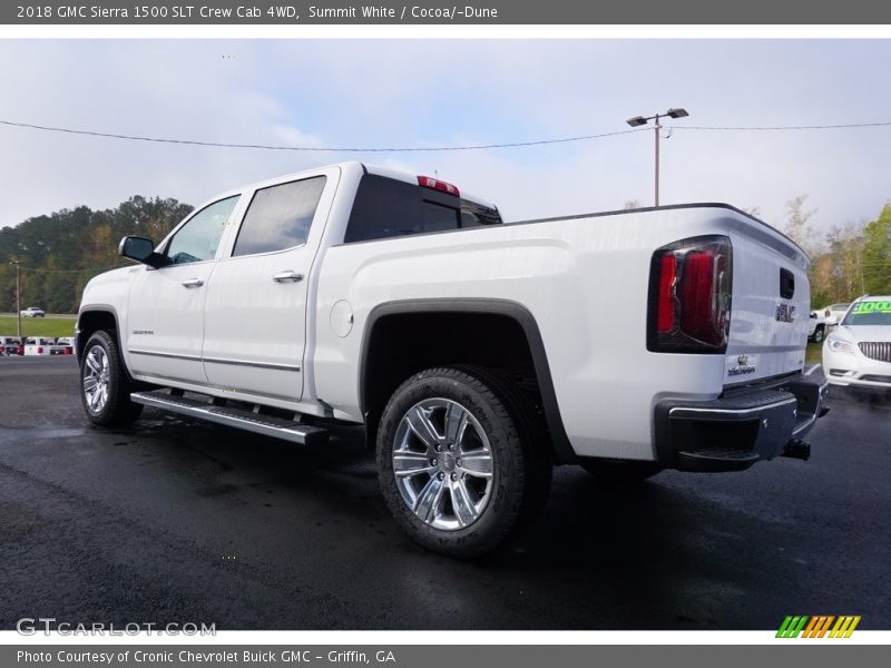 Summit White / Cocoa/­Dune 2018 GMC Sierra 1500 SLT Crew Cab 4WD