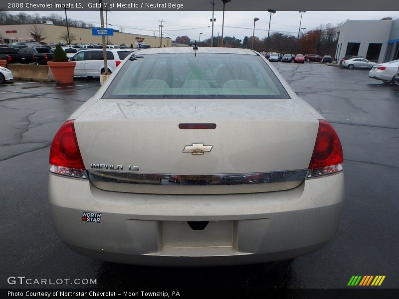 Gold Mist Metallic / Neutral Beige 2008 Chevrolet Impala LS
