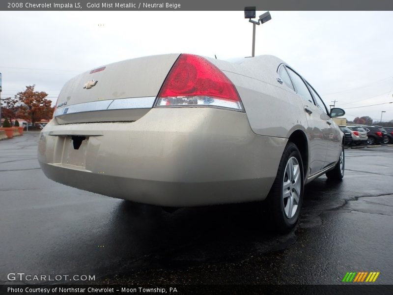 Gold Mist Metallic / Neutral Beige 2008 Chevrolet Impala LS