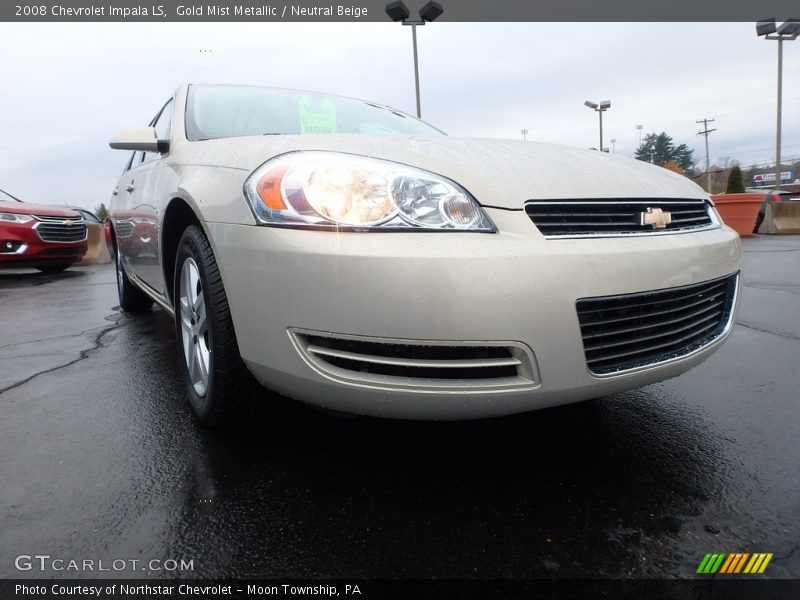 Gold Mist Metallic / Neutral Beige 2008 Chevrolet Impala LS