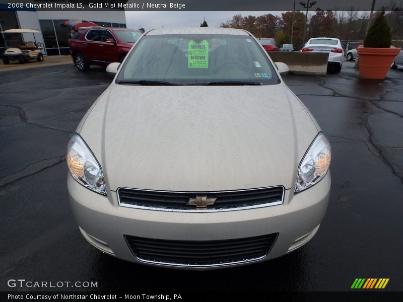 Gold Mist Metallic / Neutral Beige 2008 Chevrolet Impala LS