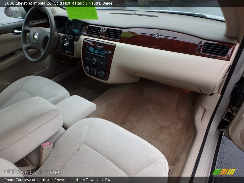 Gold Mist Metallic / Neutral Beige 2008 Chevrolet Impala LS