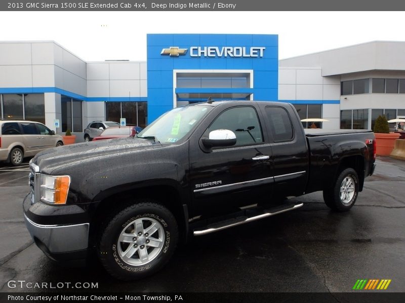 Deep Indigo Metallic / Ebony 2013 GMC Sierra 1500 SLE Extended Cab 4x4
