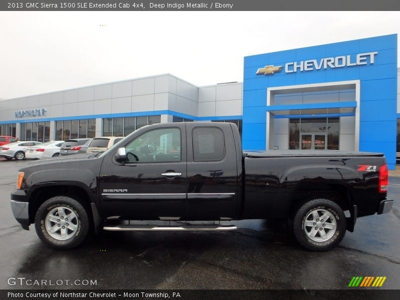 Deep Indigo Metallic / Ebony 2013 GMC Sierra 1500 SLE Extended Cab 4x4