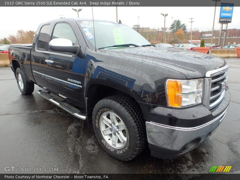 Deep Indigo Metallic / Ebony 2013 GMC Sierra 1500 SLE Extended Cab 4x4