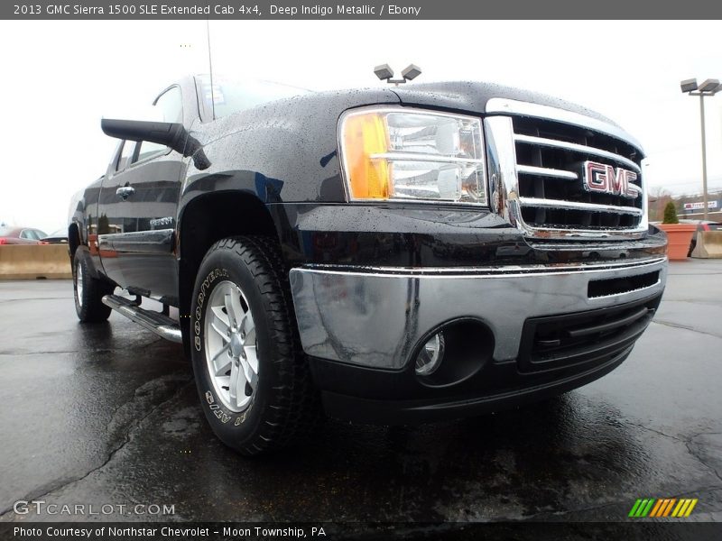 Deep Indigo Metallic / Ebony 2013 GMC Sierra 1500 SLE Extended Cab 4x4