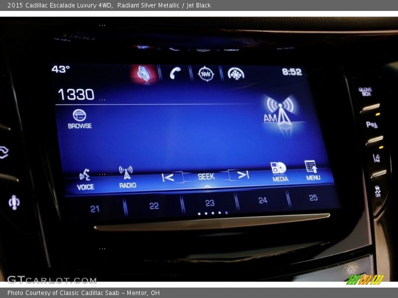 Radiant Silver Metallic / Jet Black 2015 Cadillac Escalade Luxury 4WD