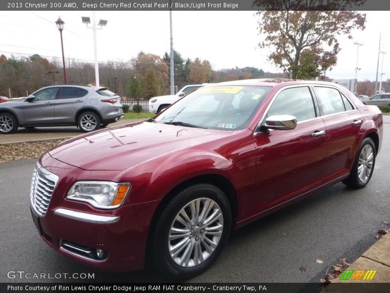 Deep Cherry Red Crystal Pearl / Black/Light Frost Beige 2013 Chrysler 300 AWD