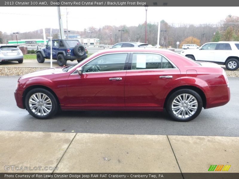 Deep Cherry Red Crystal Pearl / Black/Light Frost Beige 2013 Chrysler 300 AWD