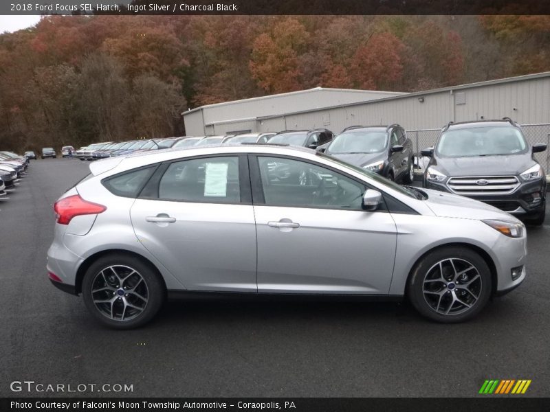 Ingot Silver / Charcoal Black 2018 Ford Focus SEL Hatch