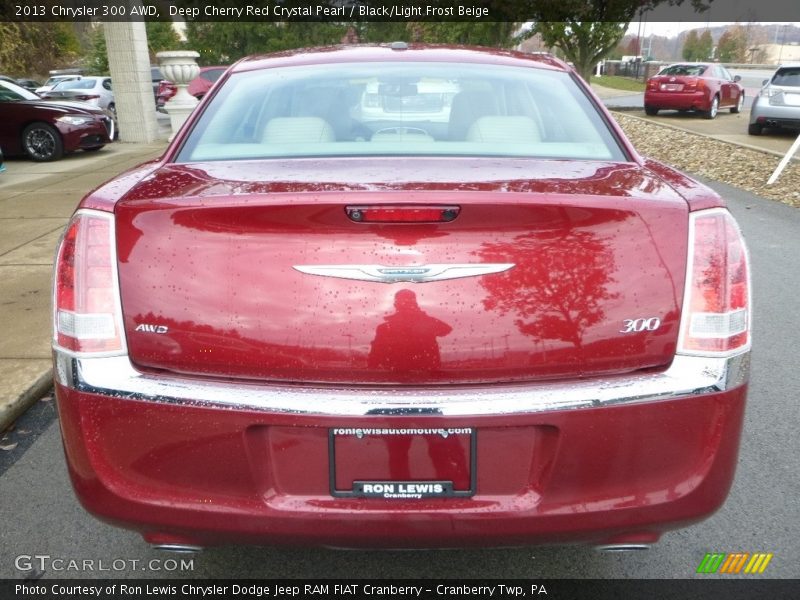 Deep Cherry Red Crystal Pearl / Black/Light Frost Beige 2013 Chrysler 300 AWD