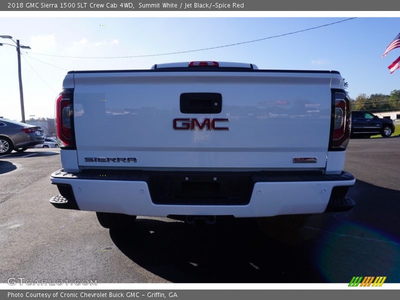 Summit White / Jet Black/­Spice Red 2018 GMC Sierra 1500 SLT Crew Cab 4WD