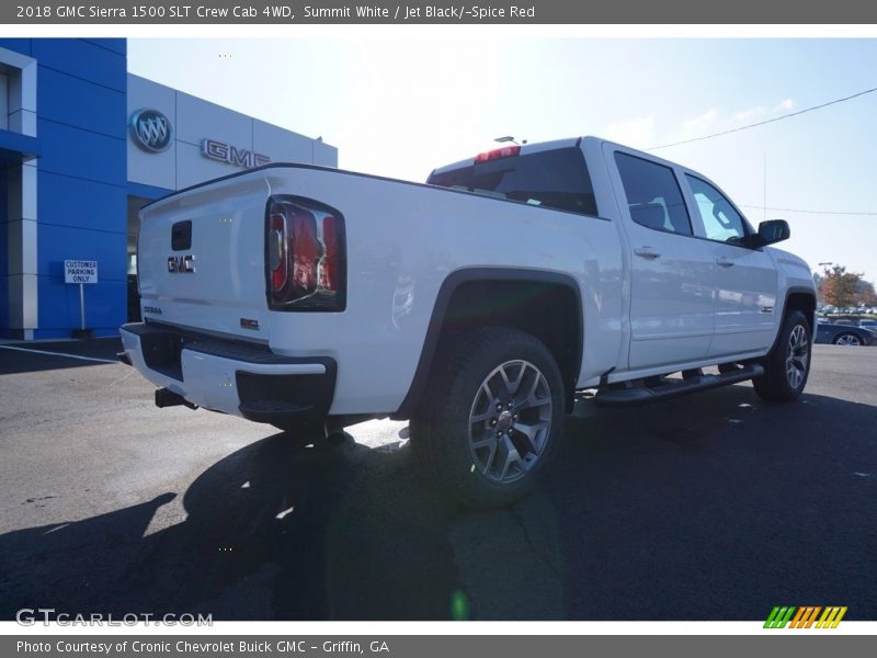 Summit White / Jet Black/­Spice Red 2018 GMC Sierra 1500 SLT Crew Cab 4WD