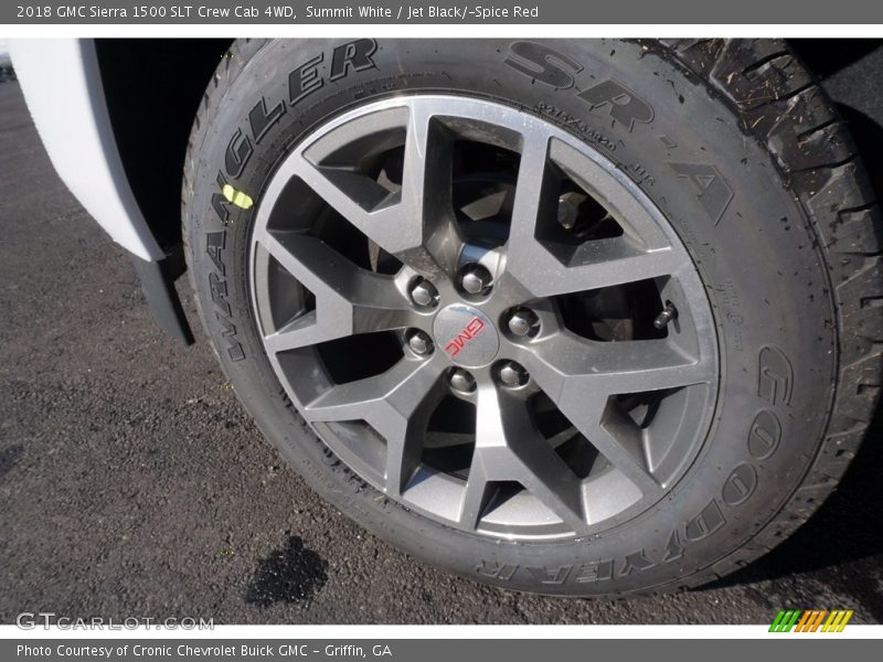 Summit White / Jet Black/­Spice Red 2018 GMC Sierra 1500 SLT Crew Cab 4WD