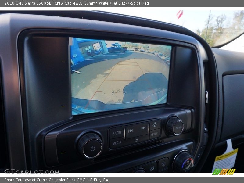 Summit White / Jet Black/­Spice Red 2018 GMC Sierra 1500 SLT Crew Cab 4WD