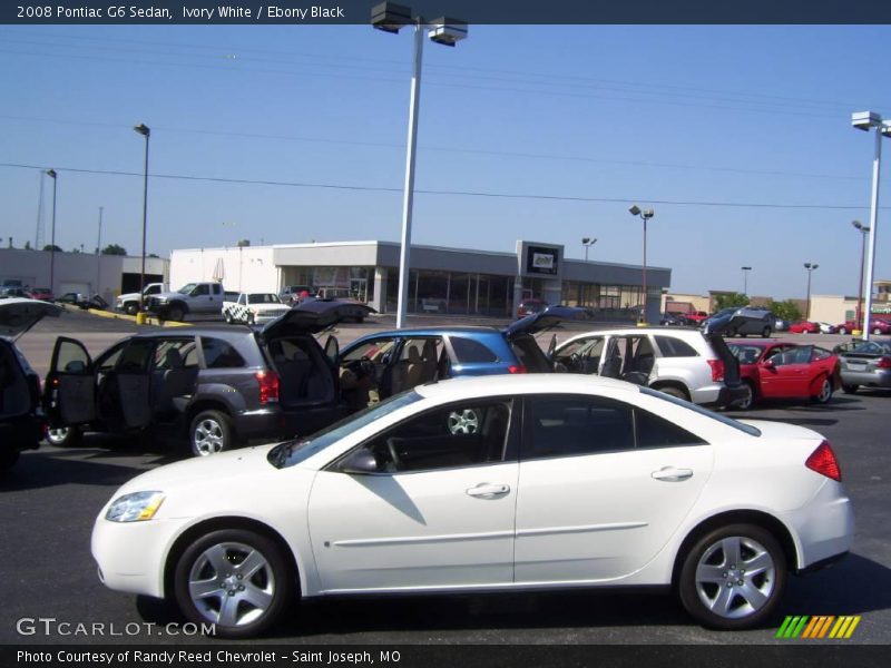 Ivory White / Ebony Black 2008 Pontiac G6 Sedan