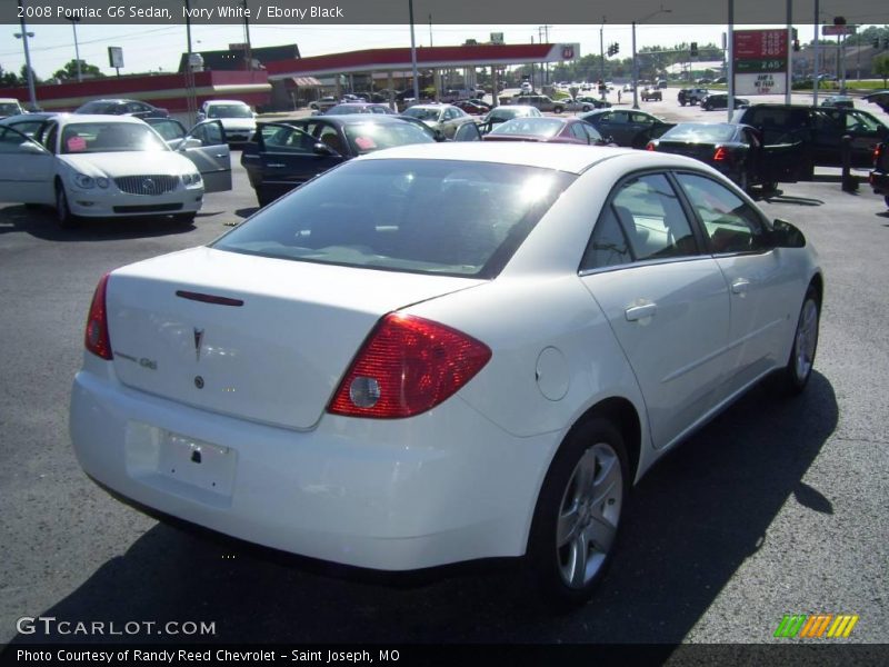 Ivory White / Ebony Black 2008 Pontiac G6 Sedan