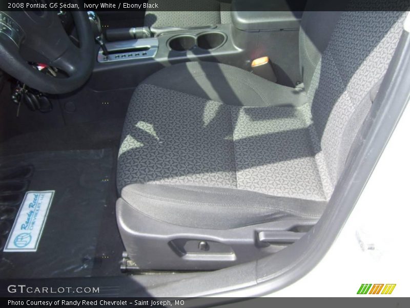Ivory White / Ebony Black 2008 Pontiac G6 Sedan