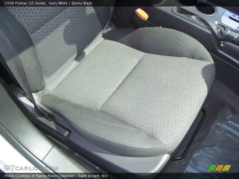 Ivory White / Ebony Black 2008 Pontiac G6 Sedan