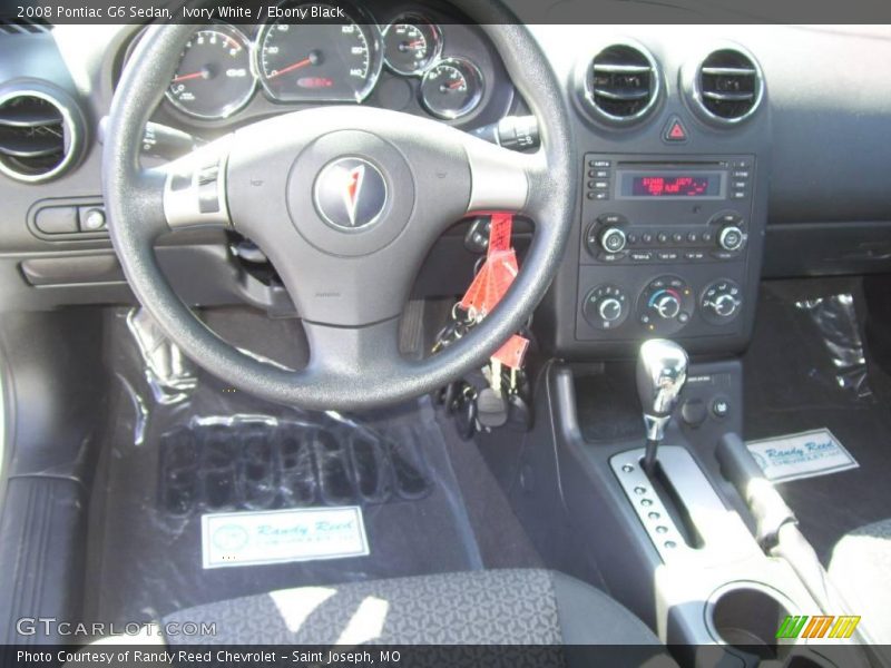 Ivory White / Ebony Black 2008 Pontiac G6 Sedan