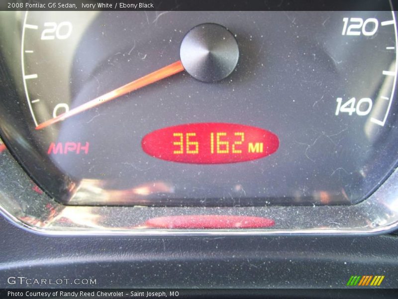 Ivory White / Ebony Black 2008 Pontiac G6 Sedan