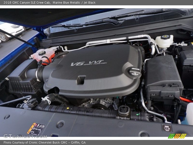 Marine Blue Metallic / Jet Black 2018 GMC Canyon SLE Crew Cab