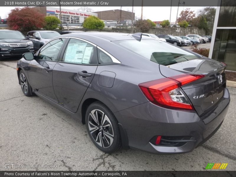Modern Steel Metallic / Gray 2018 Honda Civic EX-T Sedan