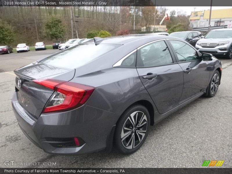 Modern Steel Metallic / Gray 2018 Honda Civic EX-T Sedan