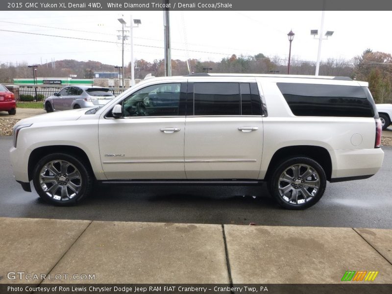 White Diamond Tricoat / Denali Cocoa/Shale 2015 GMC Yukon XL Denali 4WD