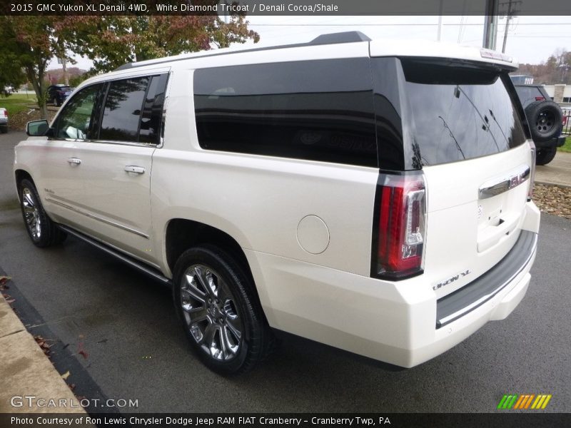 White Diamond Tricoat / Denali Cocoa/Shale 2015 GMC Yukon XL Denali 4WD