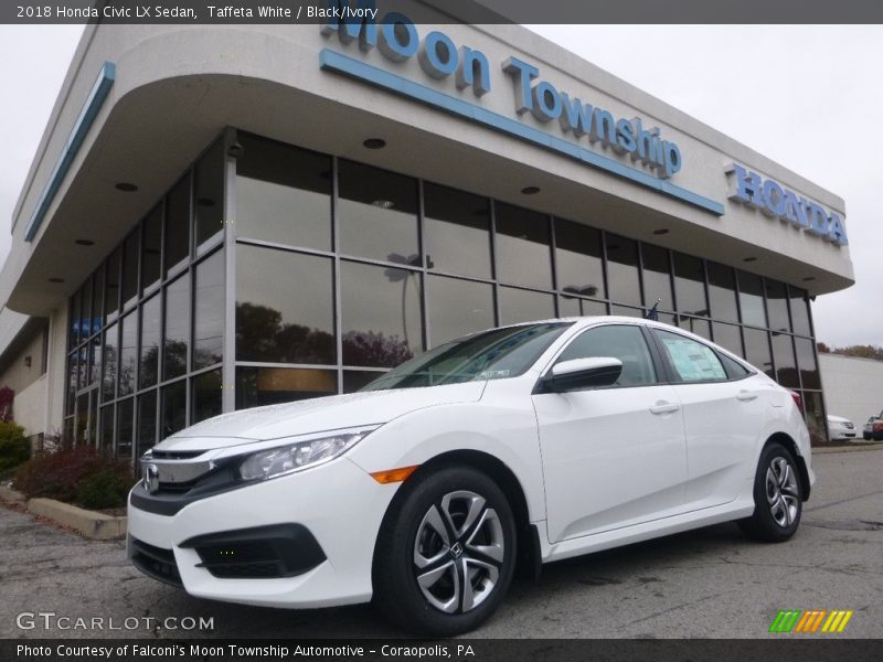 Taffeta White / Black/Ivory 2018 Honda Civic LX Sedan