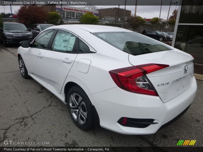 Taffeta White / Black/Ivory 2018 Honda Civic LX Sedan