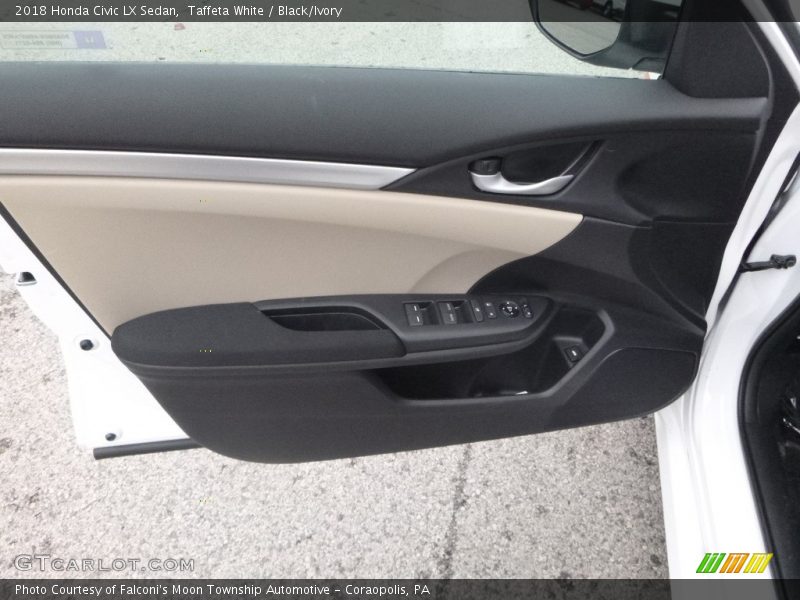 Taffeta White / Black/Ivory 2018 Honda Civic LX Sedan