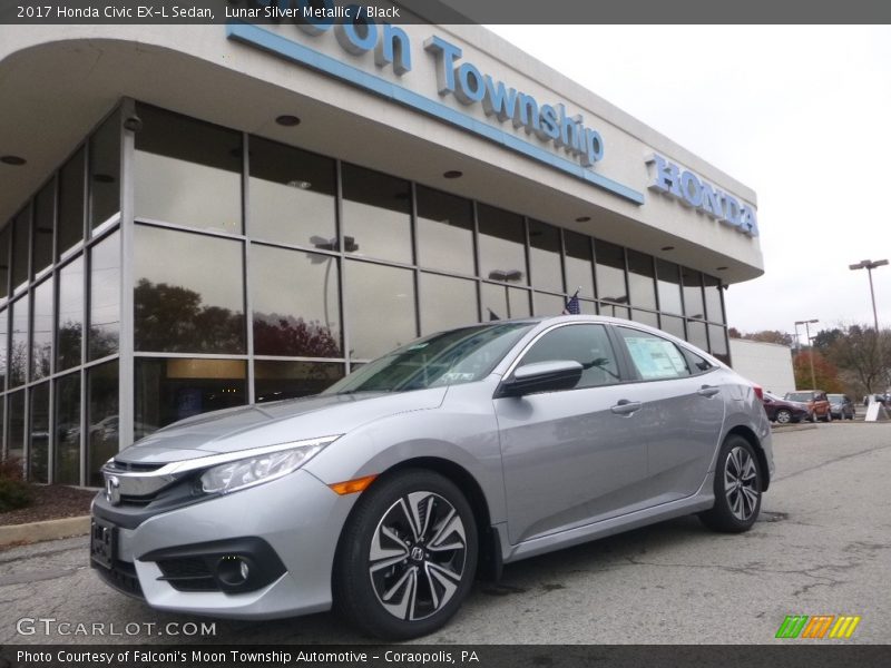 Lunar Silver Metallic / Black 2017 Honda Civic EX-L Sedan