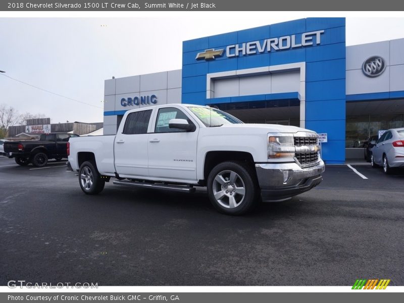 Summit White / Jet Black 2018 Chevrolet Silverado 1500 LT Crew Cab