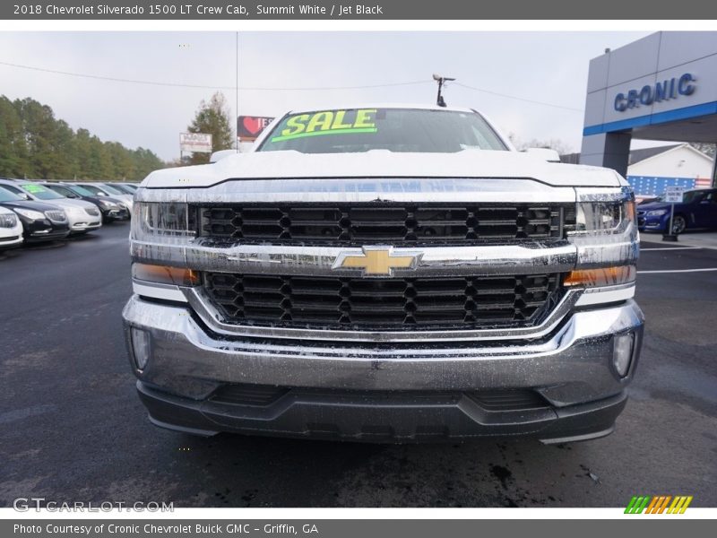 Summit White / Jet Black 2018 Chevrolet Silverado 1500 LT Crew Cab
