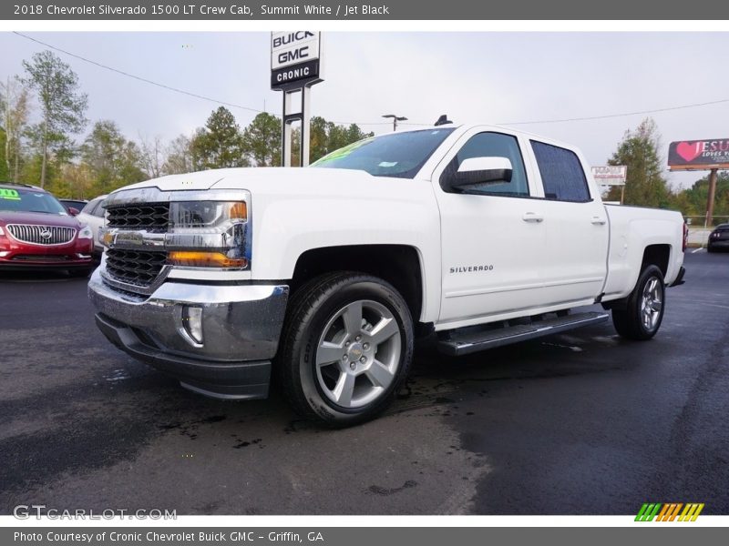 Summit White / Jet Black 2018 Chevrolet Silverado 1500 LT Crew Cab