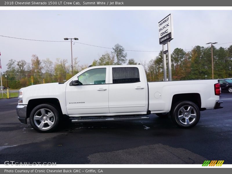 Summit White / Jet Black 2018 Chevrolet Silverado 1500 LT Crew Cab