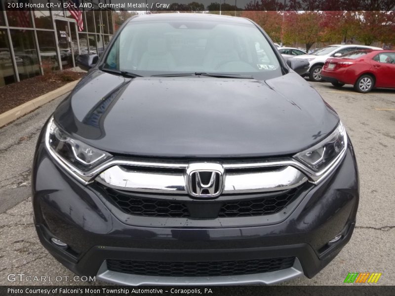 Gunmetal Metallic / Gray 2018 Honda CR-V EX-L AWD