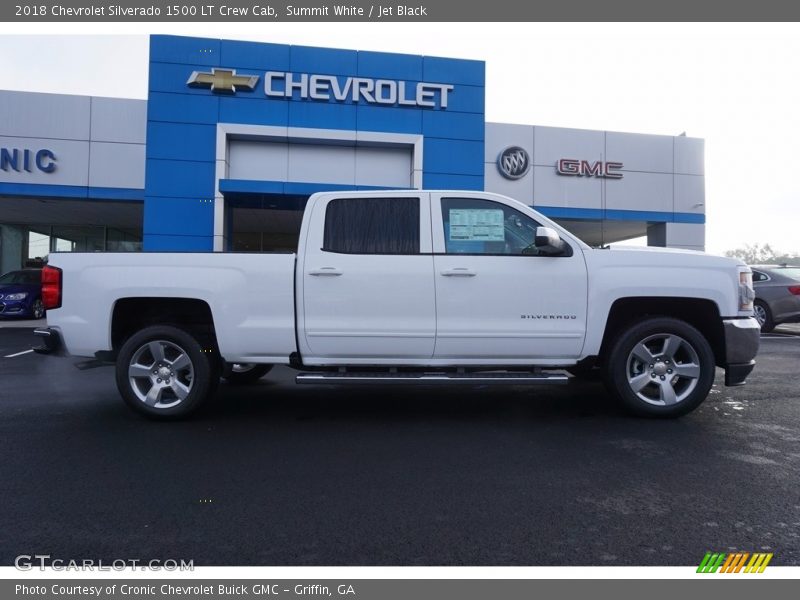 Summit White / Jet Black 2018 Chevrolet Silverado 1500 LT Crew Cab