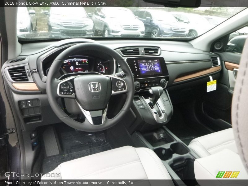 Gunmetal Metallic / Gray 2018 Honda CR-V EX-L AWD