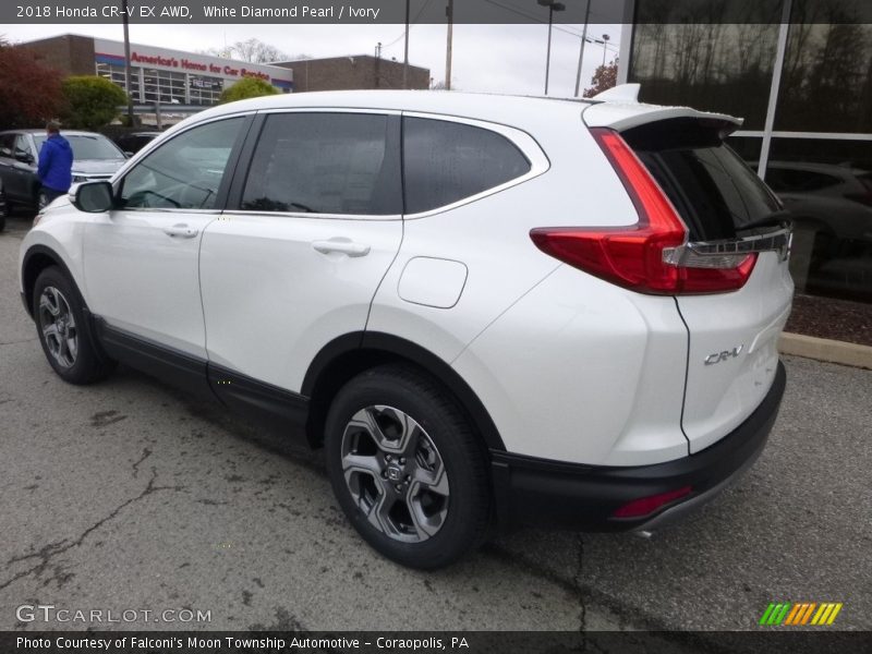 White Diamond Pearl / Ivory 2018 Honda CR-V EX AWD