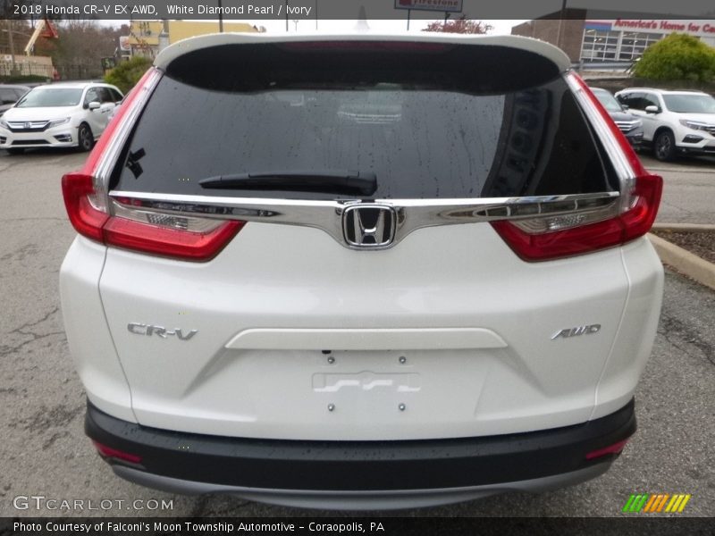 White Diamond Pearl / Ivory 2018 Honda CR-V EX AWD