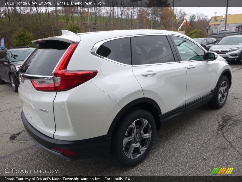 White Diamond Pearl / Ivory 2018 Honda CR-V EX AWD