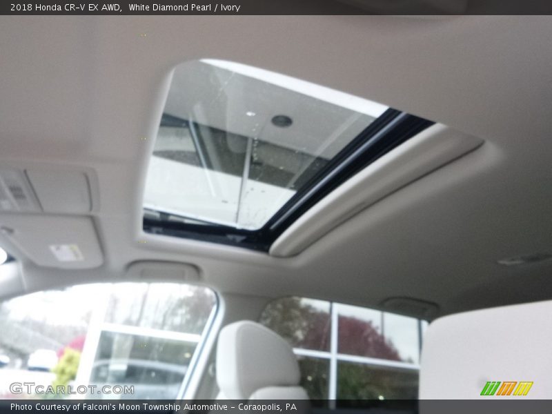 White Diamond Pearl / Ivory 2018 Honda CR-V EX AWD