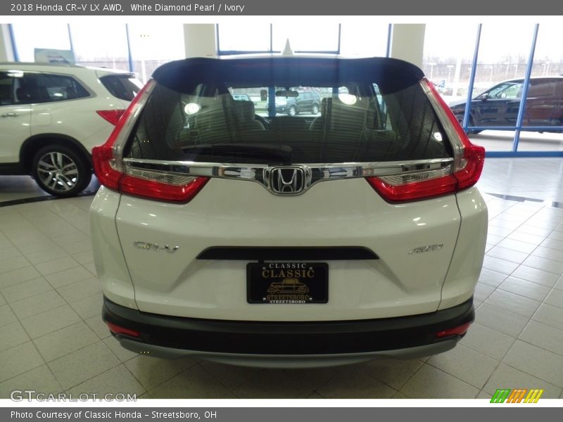 White Diamond Pearl / Ivory 2018 Honda CR-V LX AWD