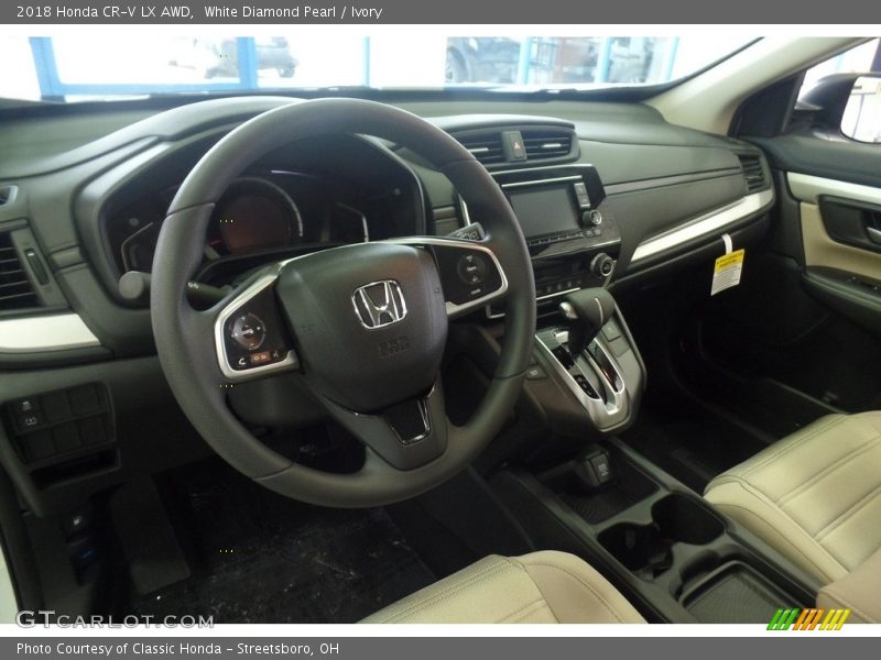 White Diamond Pearl / Ivory 2018 Honda CR-V LX AWD