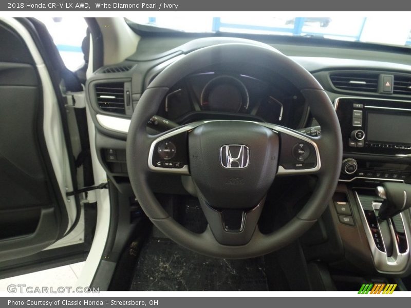 White Diamond Pearl / Ivory 2018 Honda CR-V LX AWD