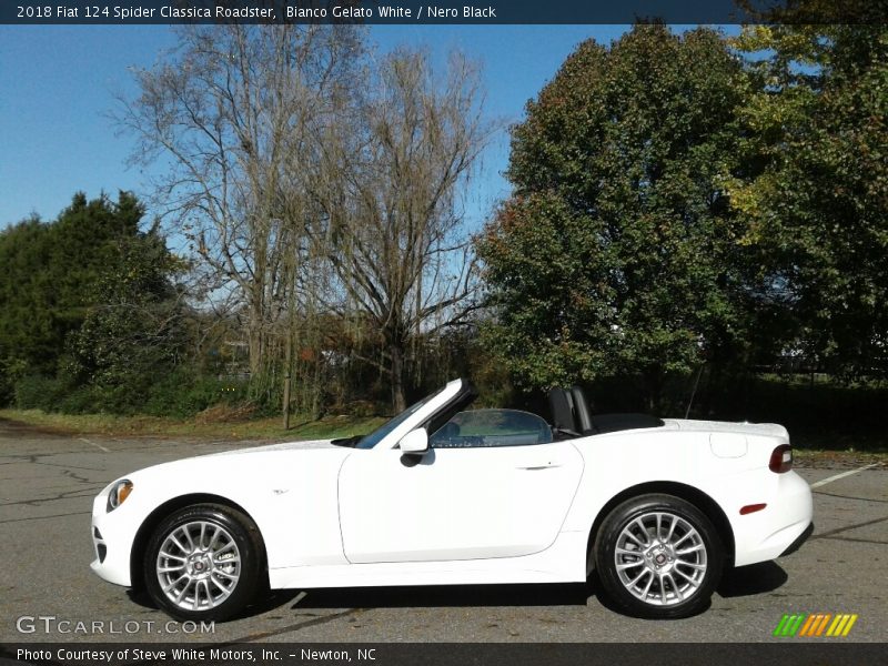 Bianco Gelato White / Nero Black 2018 Fiat 124 Spider Classica Roadster